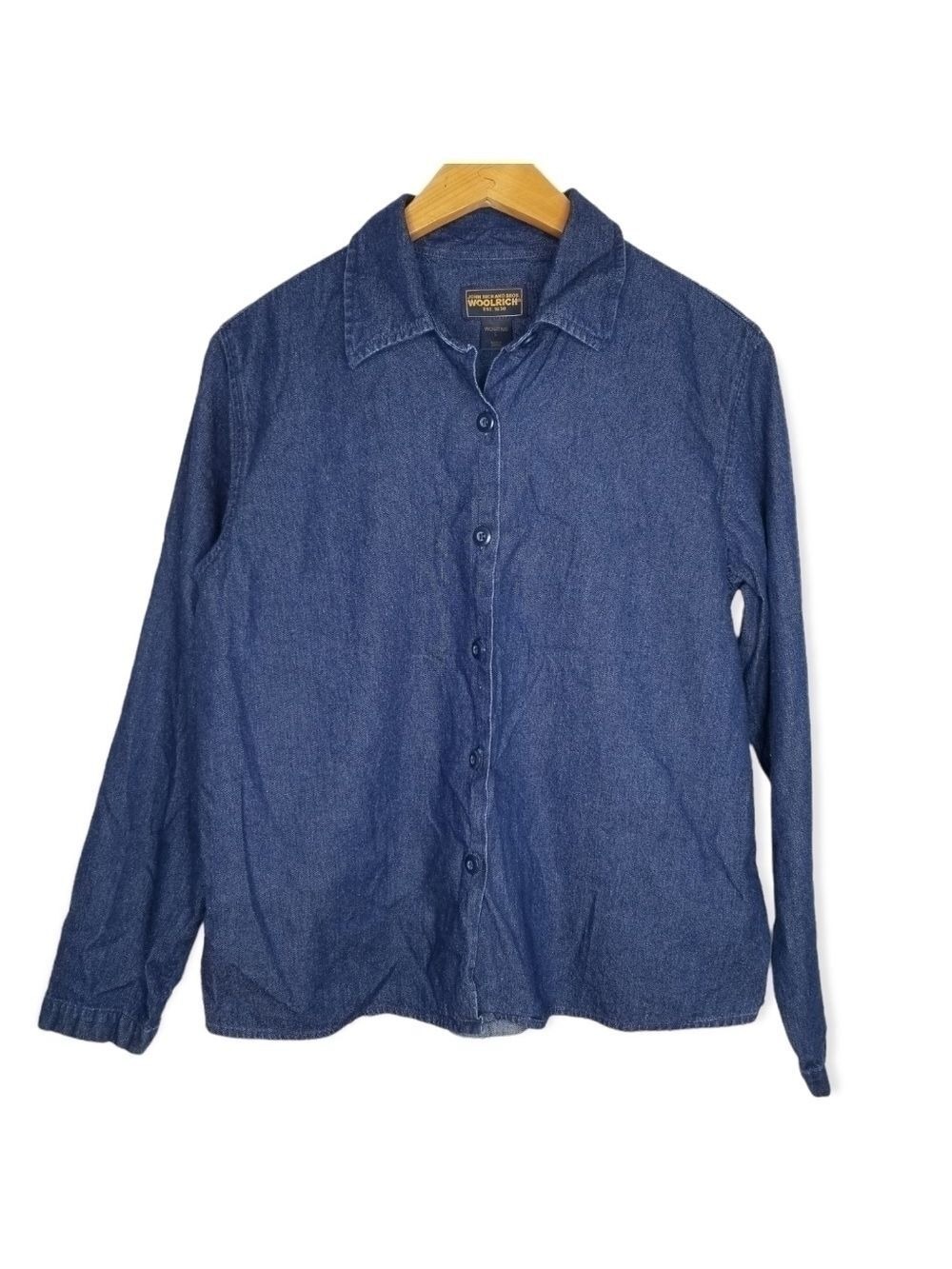 Woolrich Denim Long Sleeve Button‎ Front Top Women's Size L